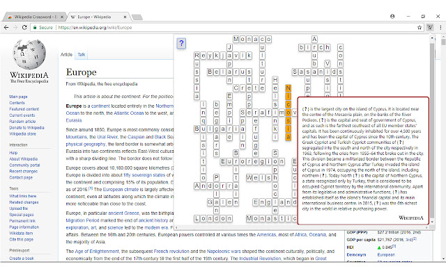 Wikipedia Crossword 
